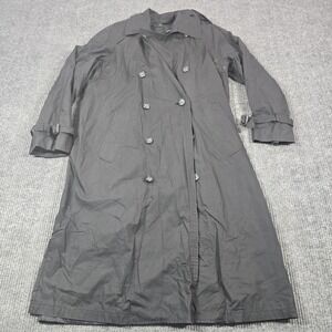 Glenshire Trench Coat Mens 36 Short Black Rain Removable Liner Belted USA